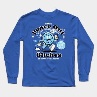 Peace Out Blue Long Sleeve T-Shirt